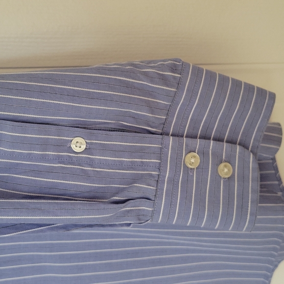 Calvin Klein Men's Blue and White Shirt- Size 16 1/2 - Picture 6 of 10